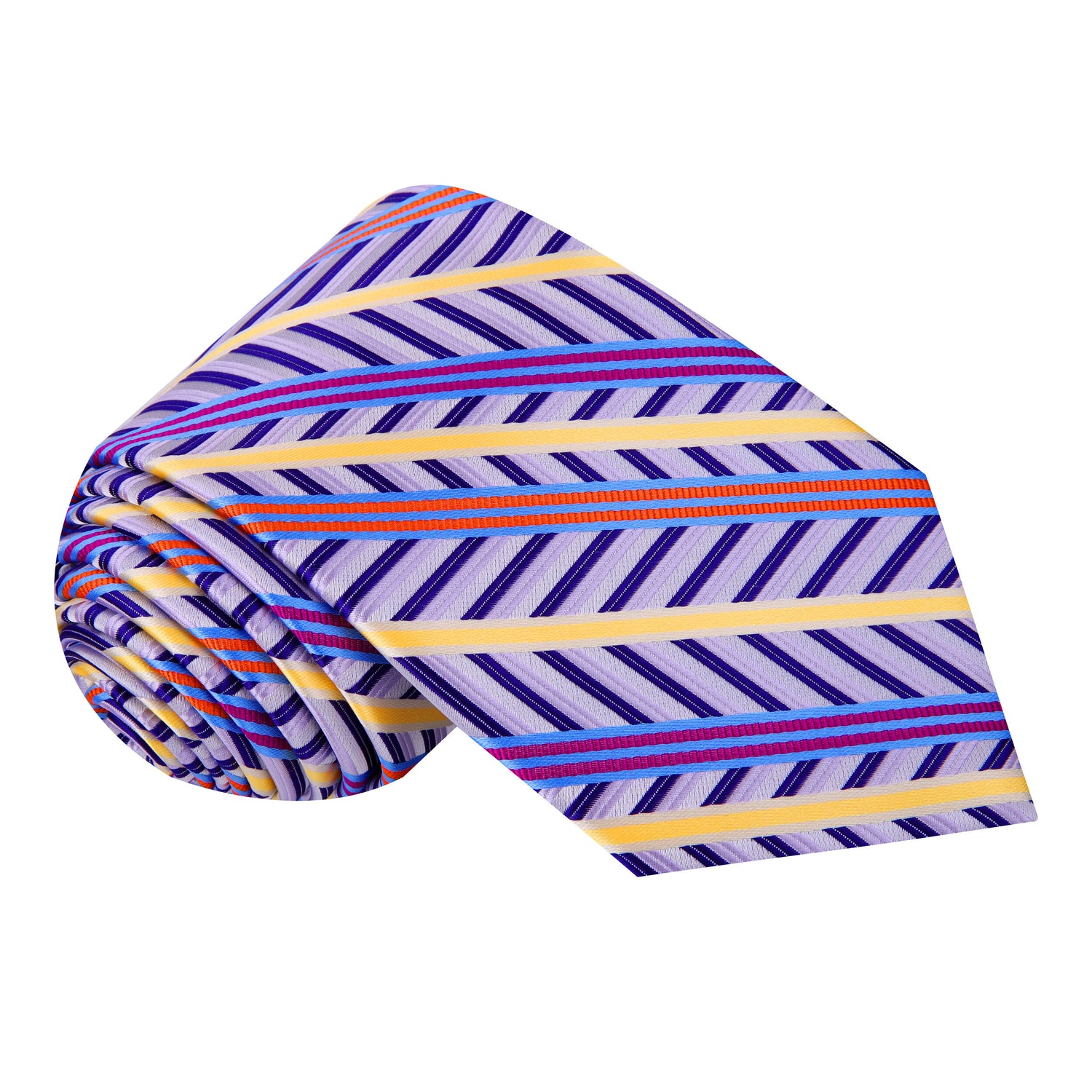 Light Purple, Purple, Yellow Stripe Tie 