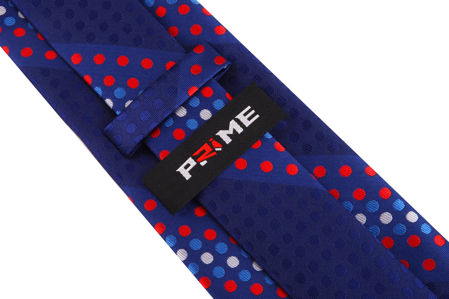 Blue with Red and White Polka Tie Keep