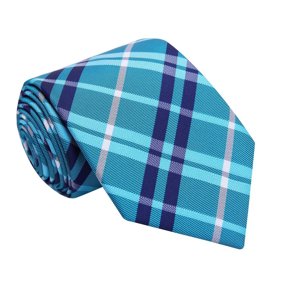 Light Blue Plaid Tie