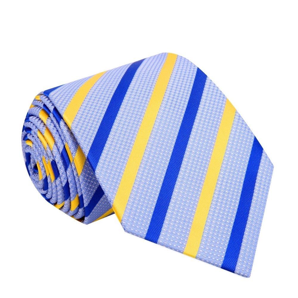 Light Blue, Blue, Yellow Stripe Tie