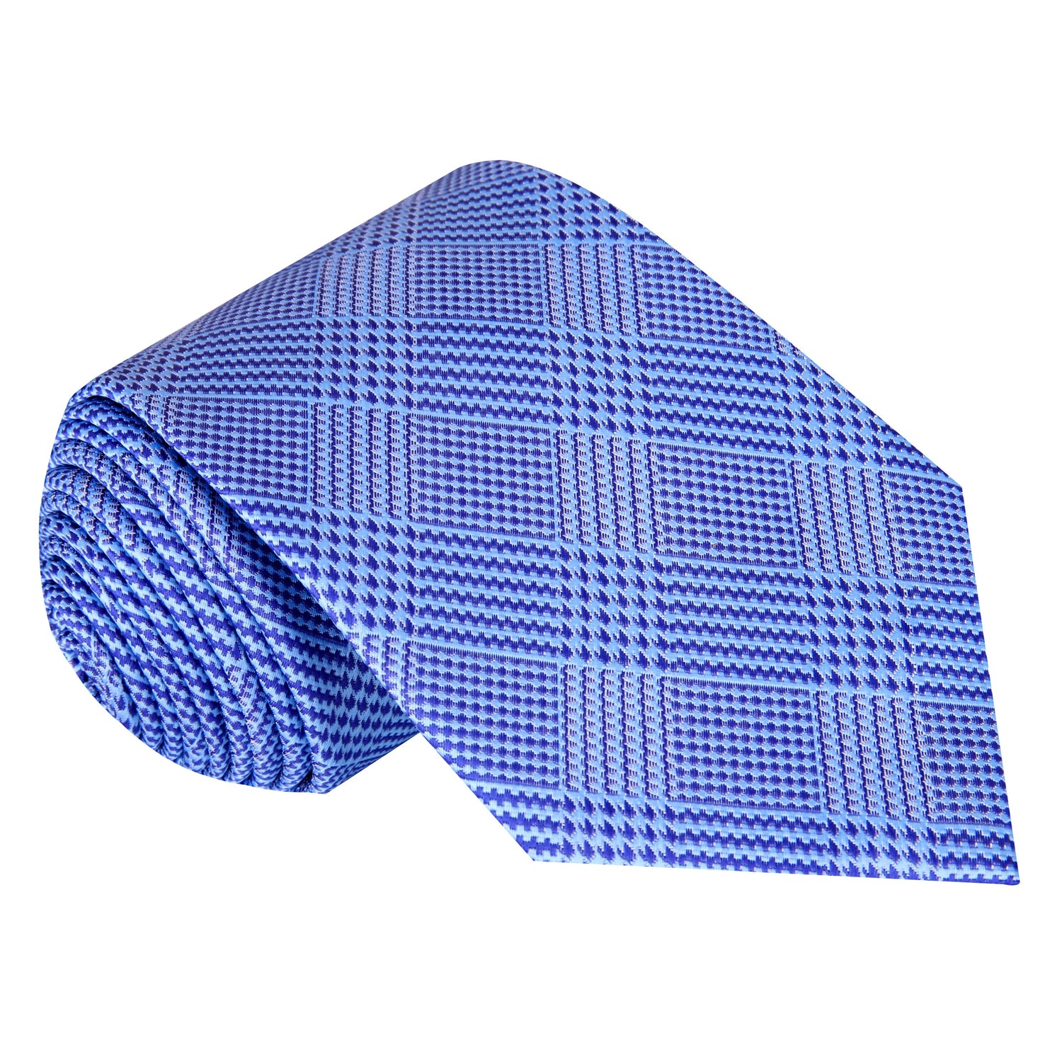 Light Blue Plaid Tie  
