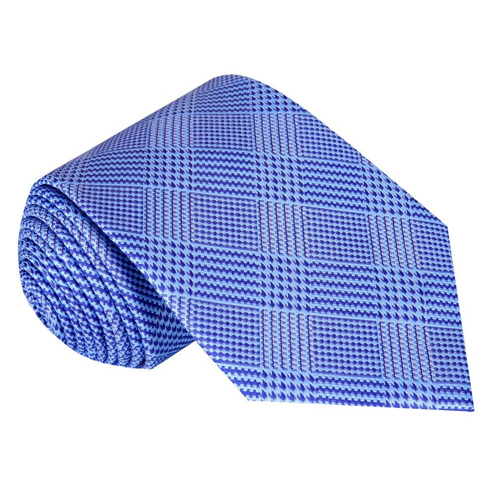 Light Blue Geometric Tie 