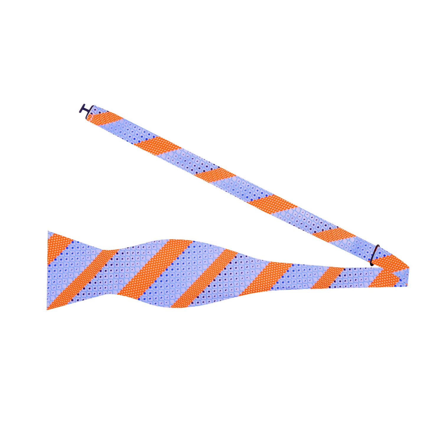 Untied: Blue, Orange Stripe Bow Tie