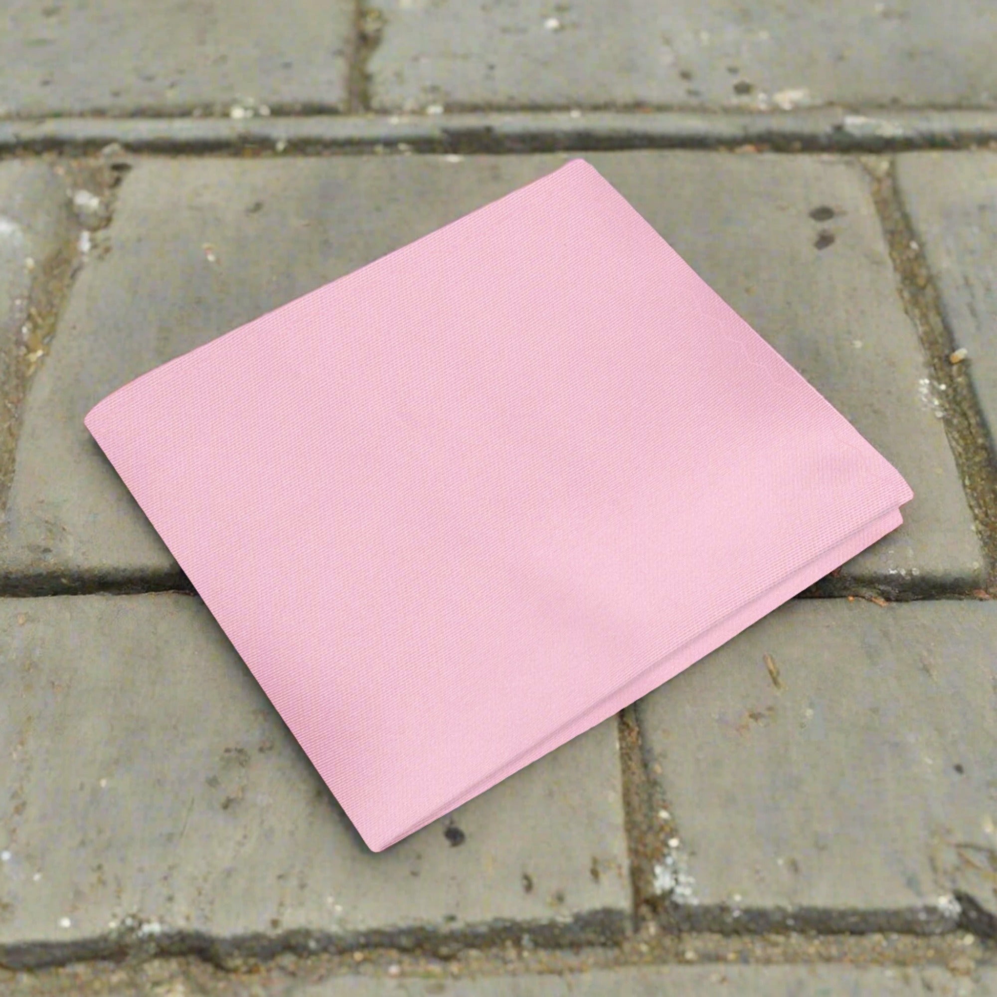 Lustrous Solid Baby Pink Pocket Square