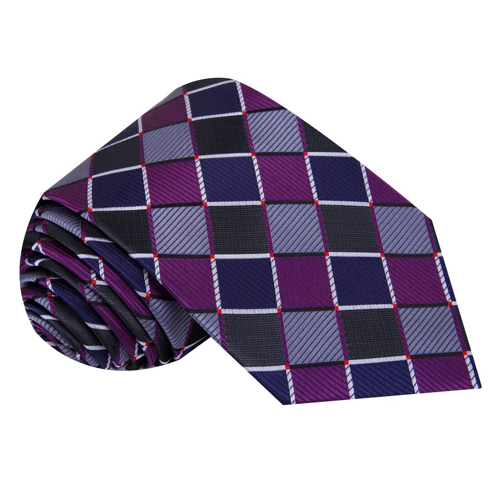 Magenta Geometric Tie||Magenta