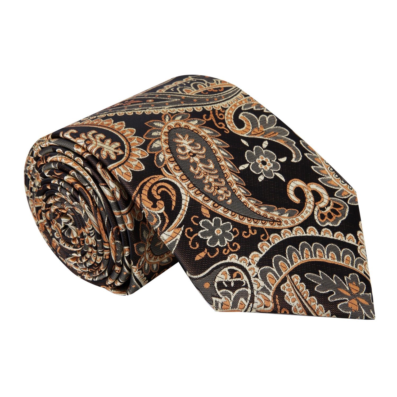 Shades of Brown Paisley Tie 