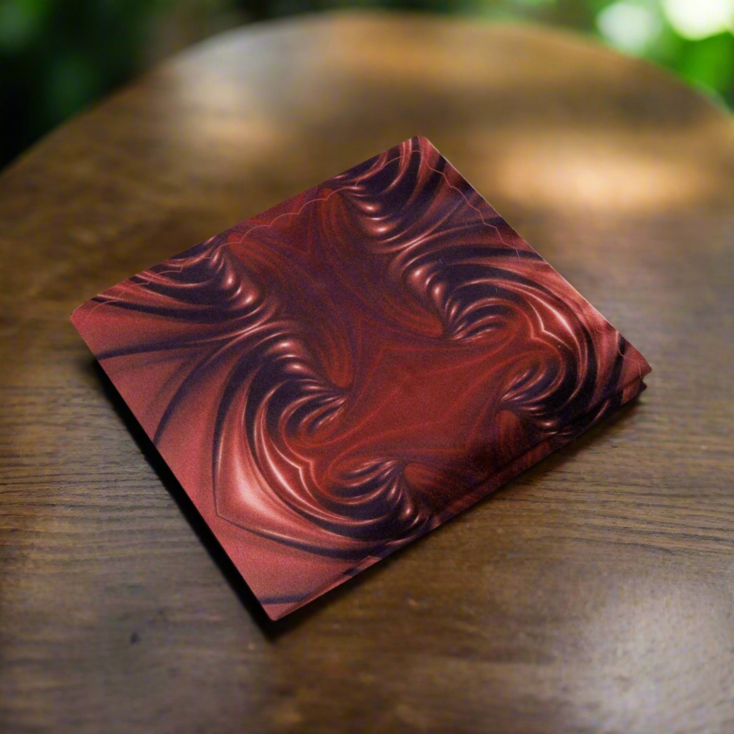 View 2: A Silky Smooth Chocolate Swirl Pocket Square