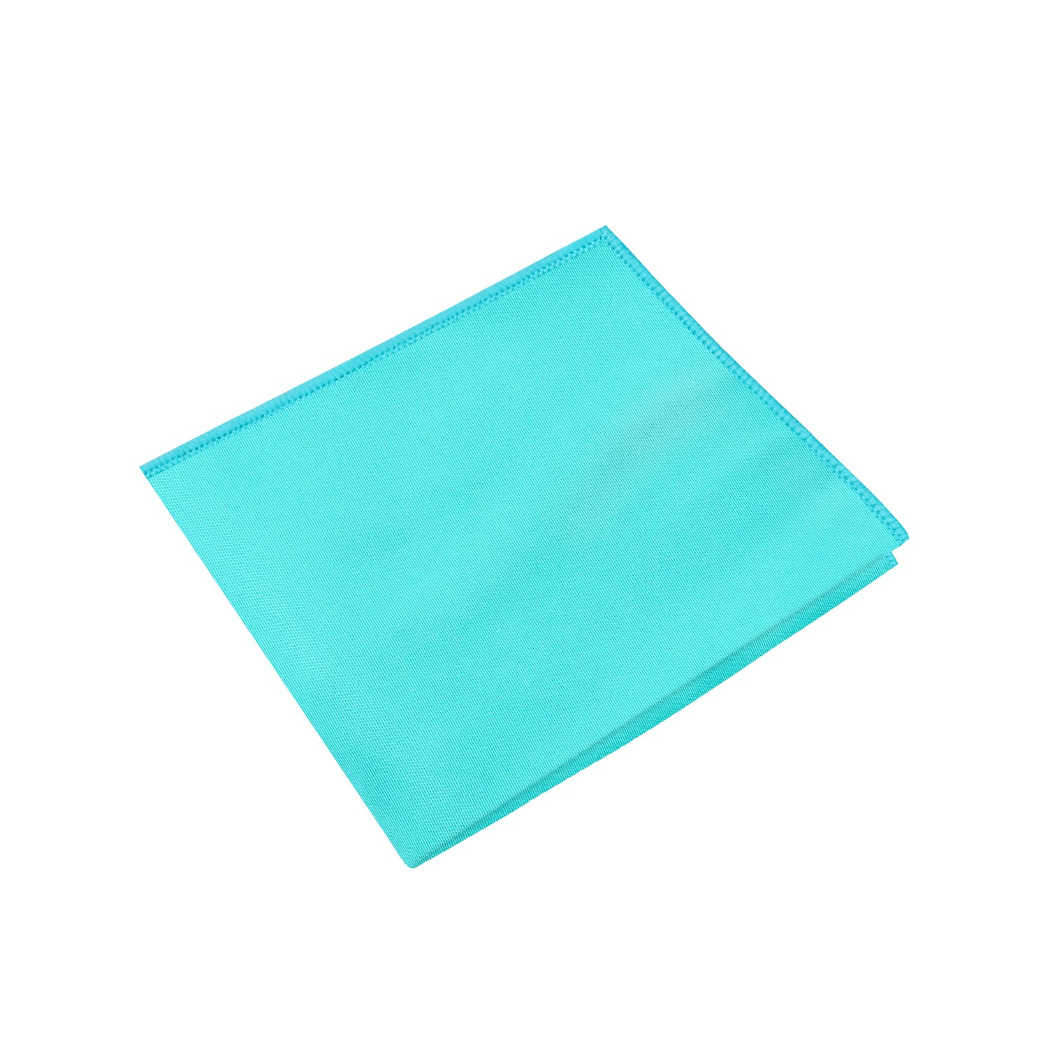 Mint With Aqua Edge Pocket Square
