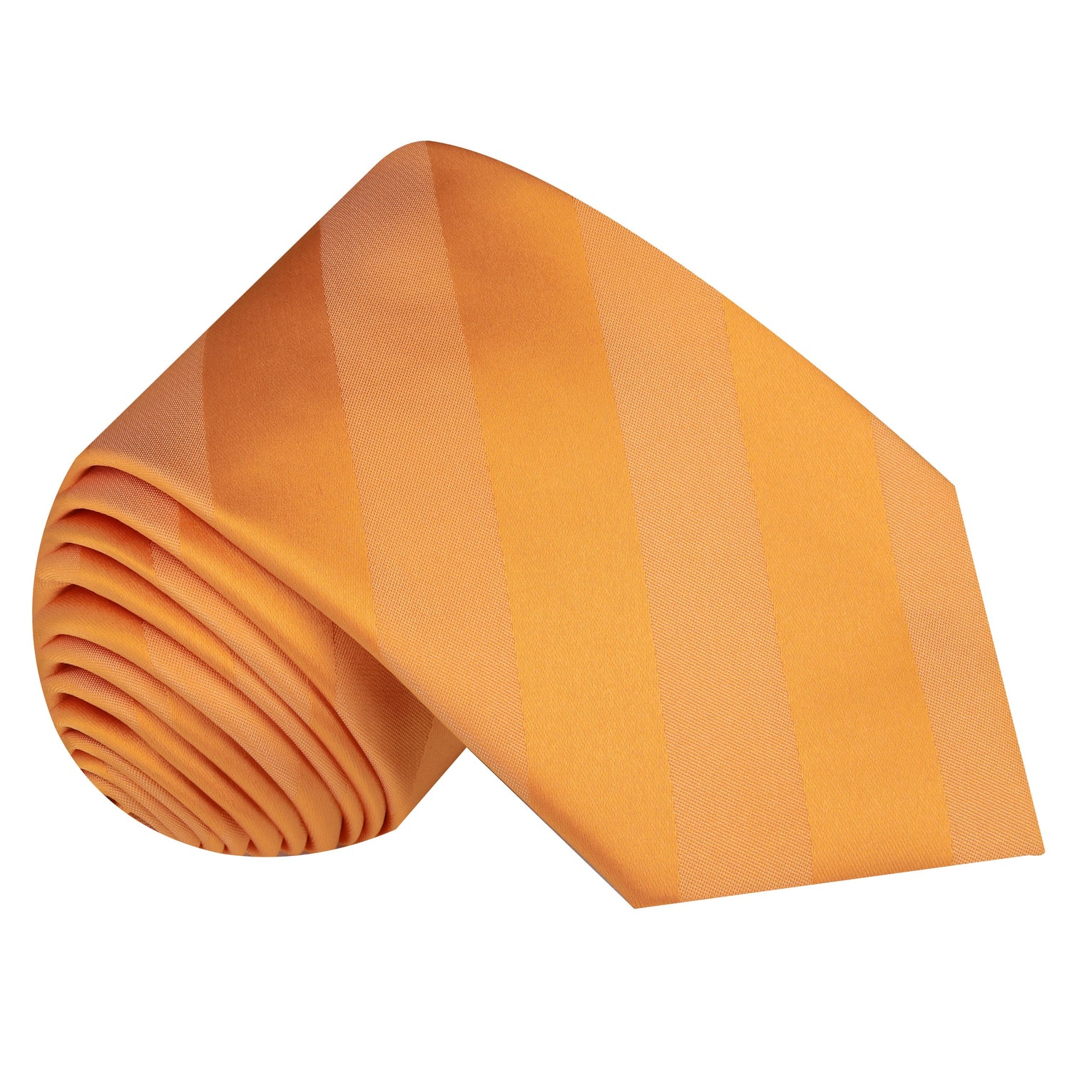 Rich Orange Block Stripe Tie  