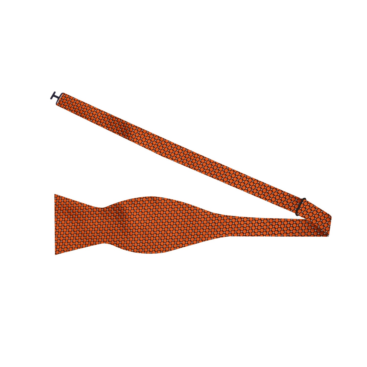 Copper Orange Geometric Bow Tie Self Tie