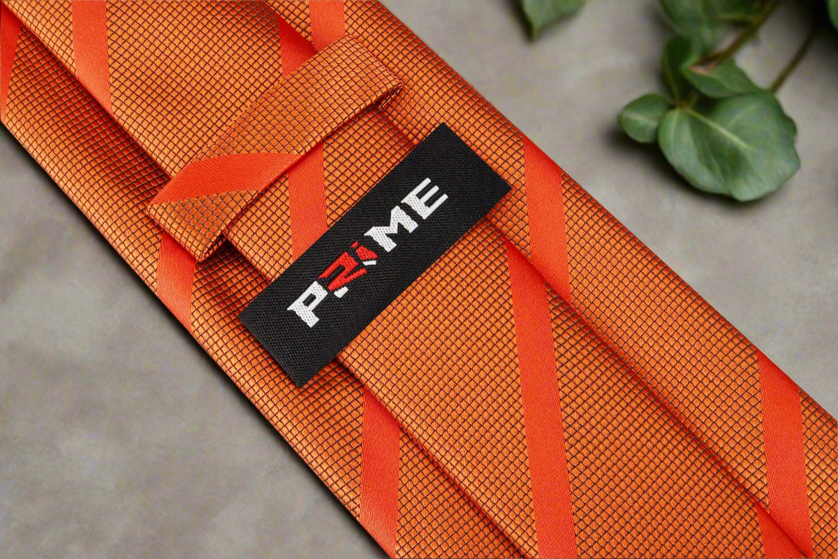 Orange Stripe Necktie