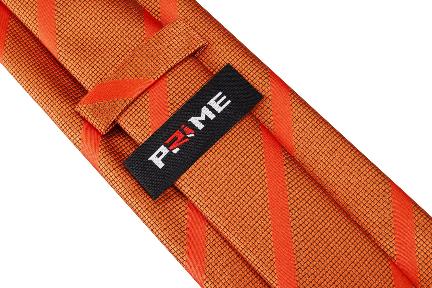 Tie Keep: Pumpkin Orange Stripe Silk Necktie  