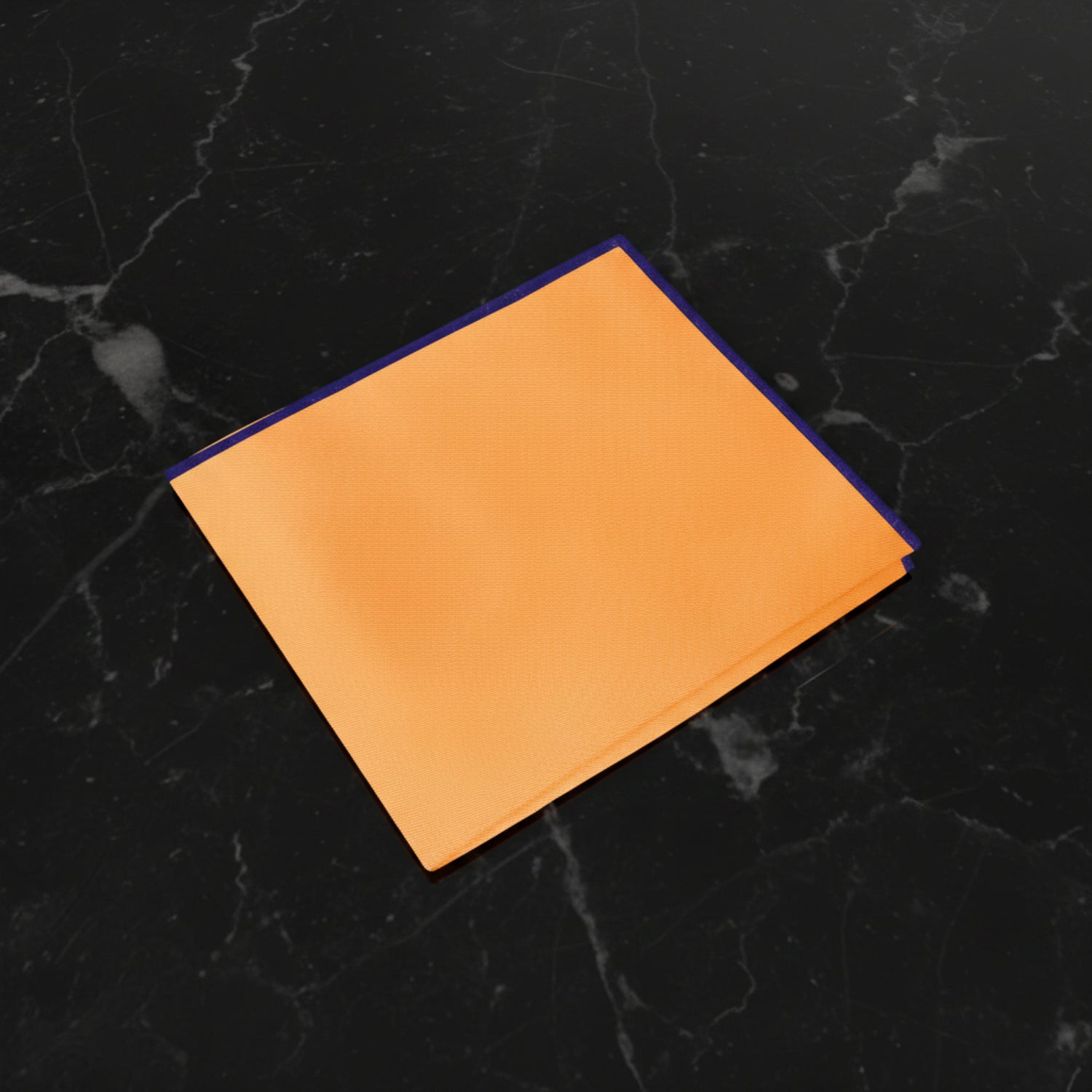 A Solid Color Pocket Square with Solid Color Edges