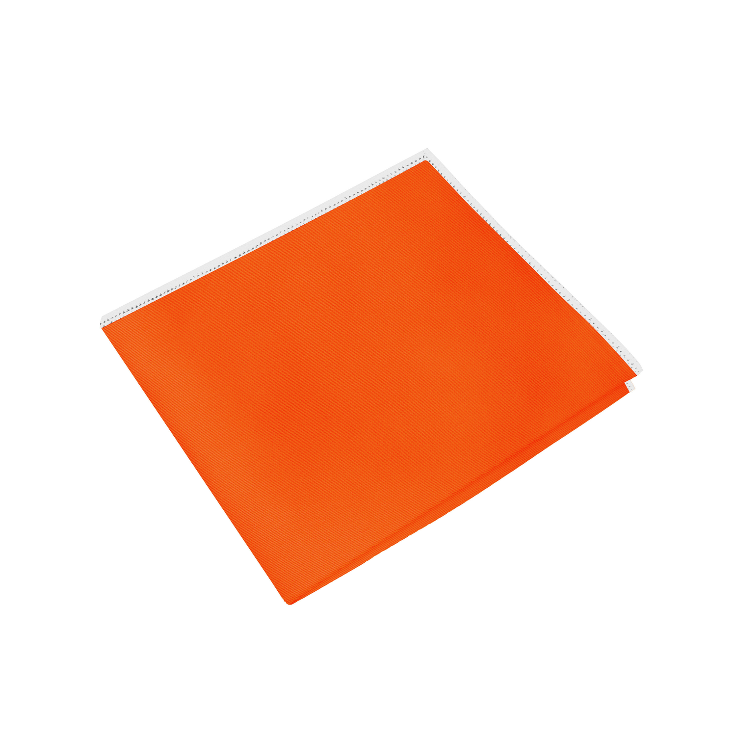 Orange with White Edge Pocket Square