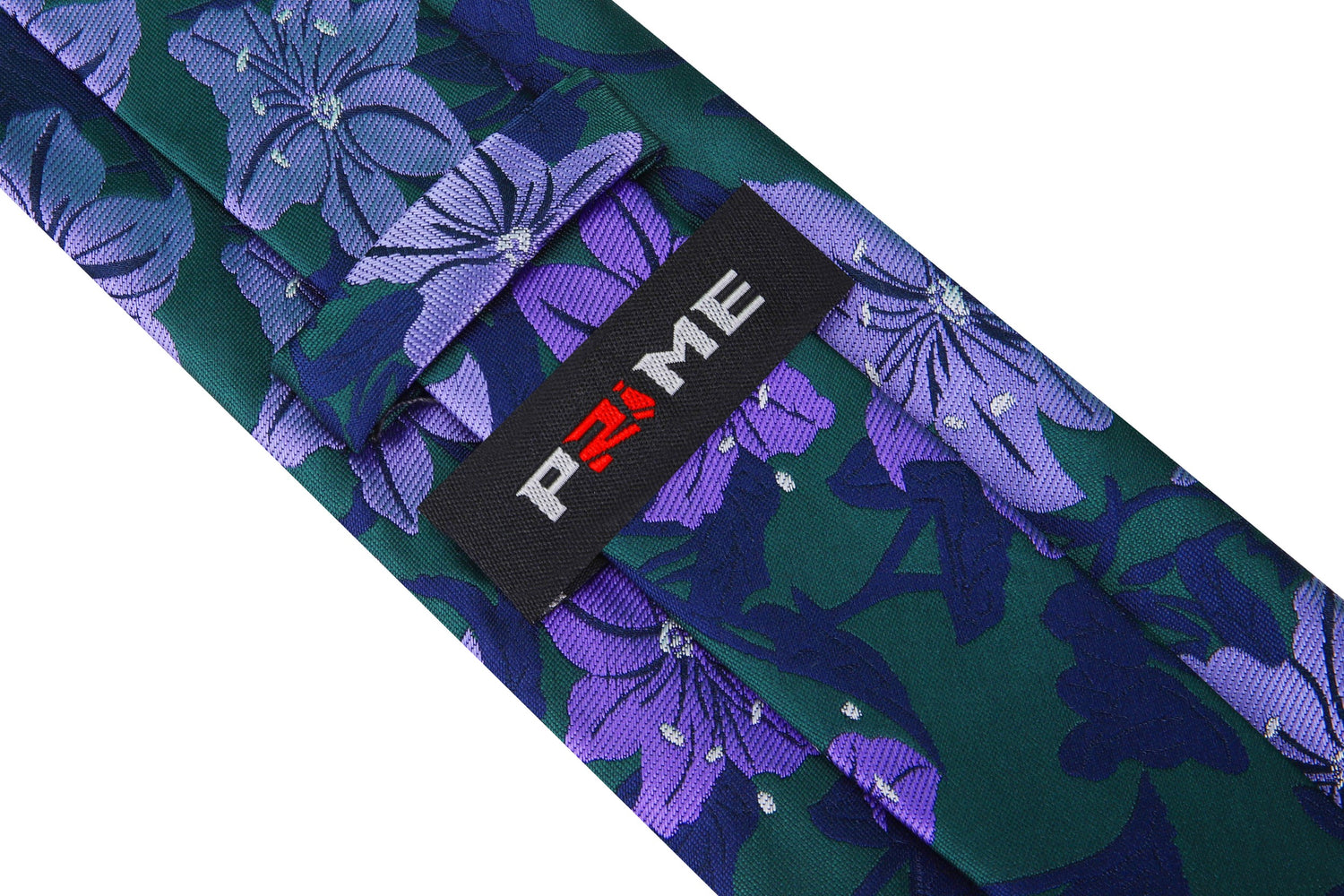 Tie Keep: Green, Purple and Blue Floral Tie  