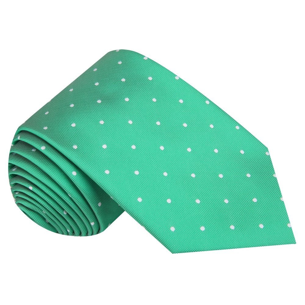 Green Polka Thin Tie