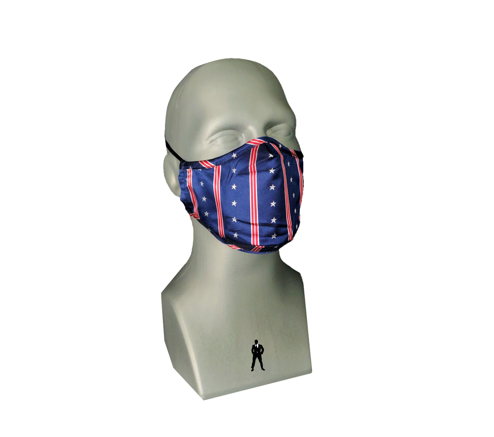mannequin Red, White, Blue Stars and Stripes Face Mask