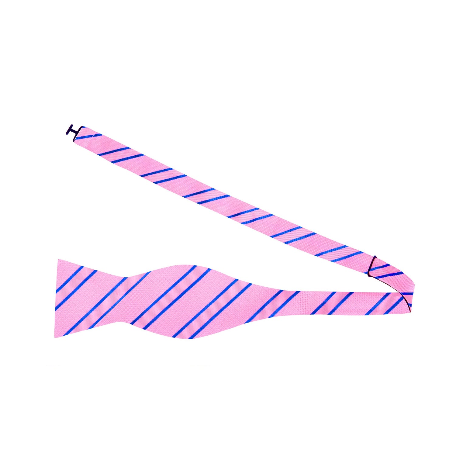 Pink, Blue Stripe Bow Tie Untied