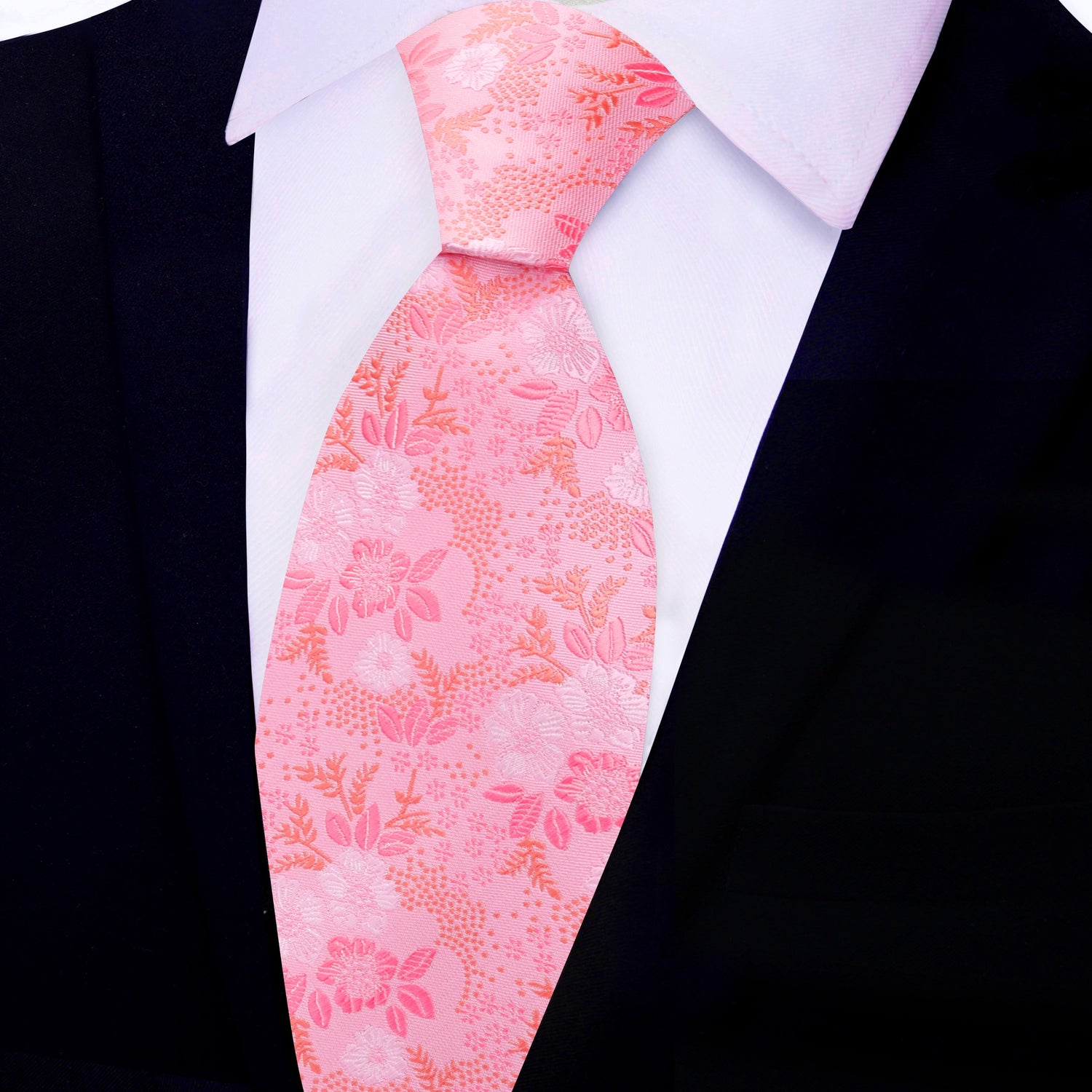 Pink Original Floral Necktie