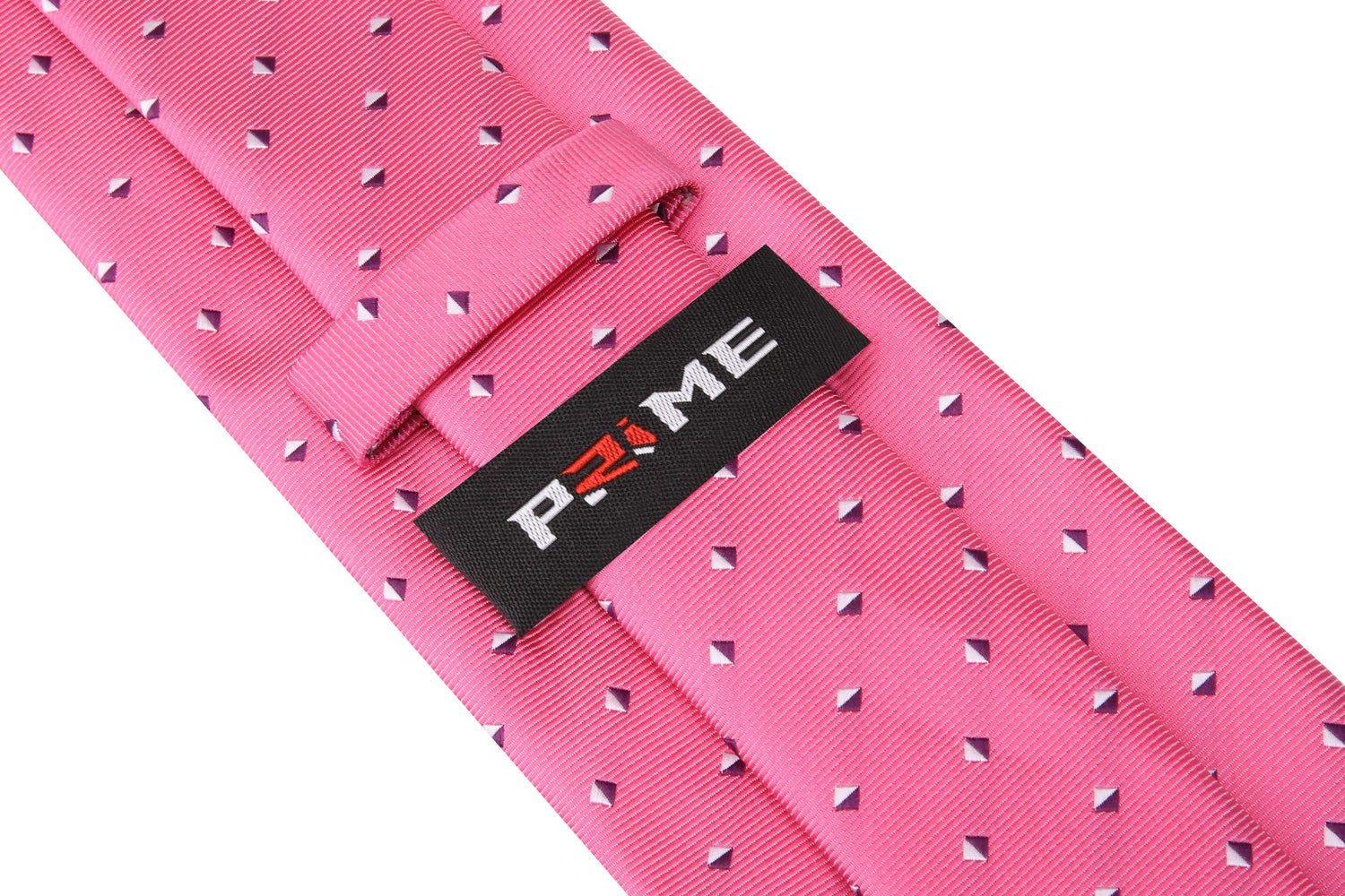 Pink, White Geometric Tie Keep