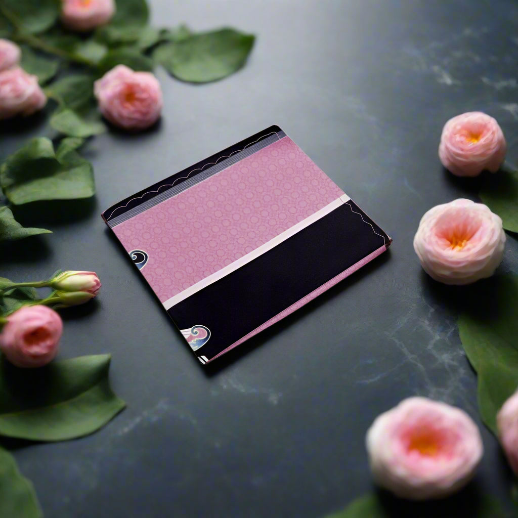 Pink Black Abstract Pocket Square