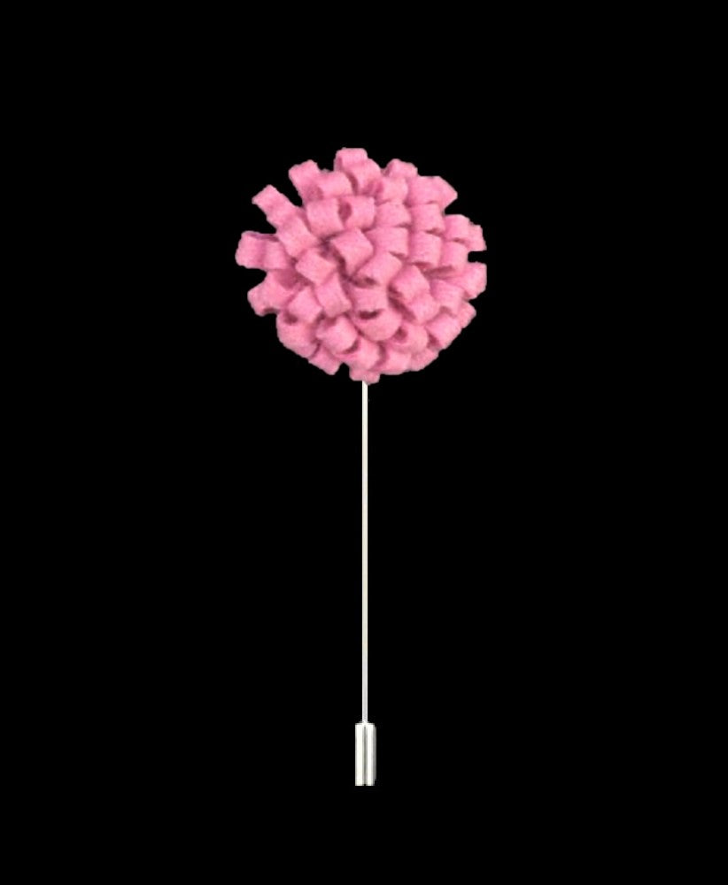 A Pink Knit Burst Lapel Pin||Light Pink