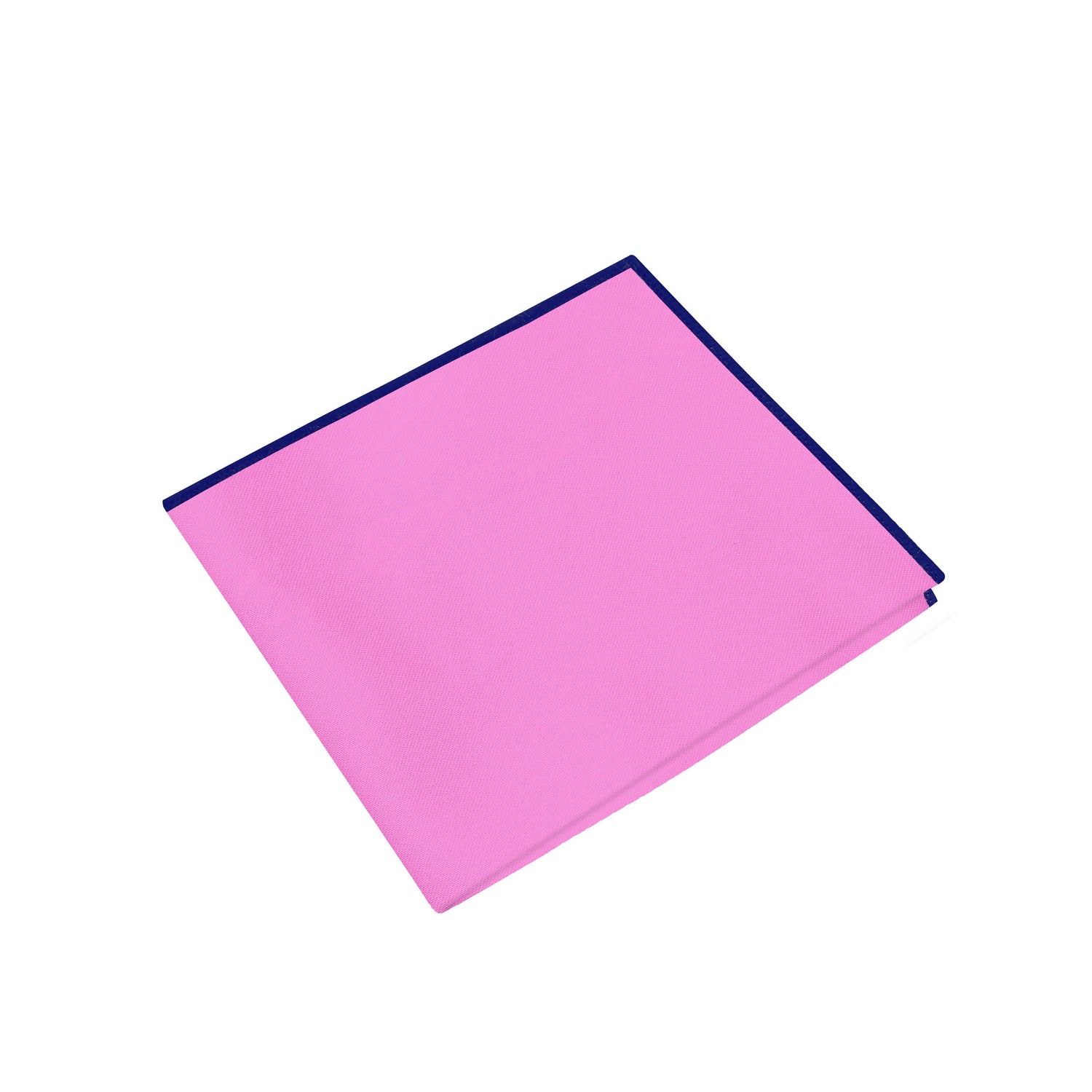 Pink and Dark Blue Edge Pocket Square