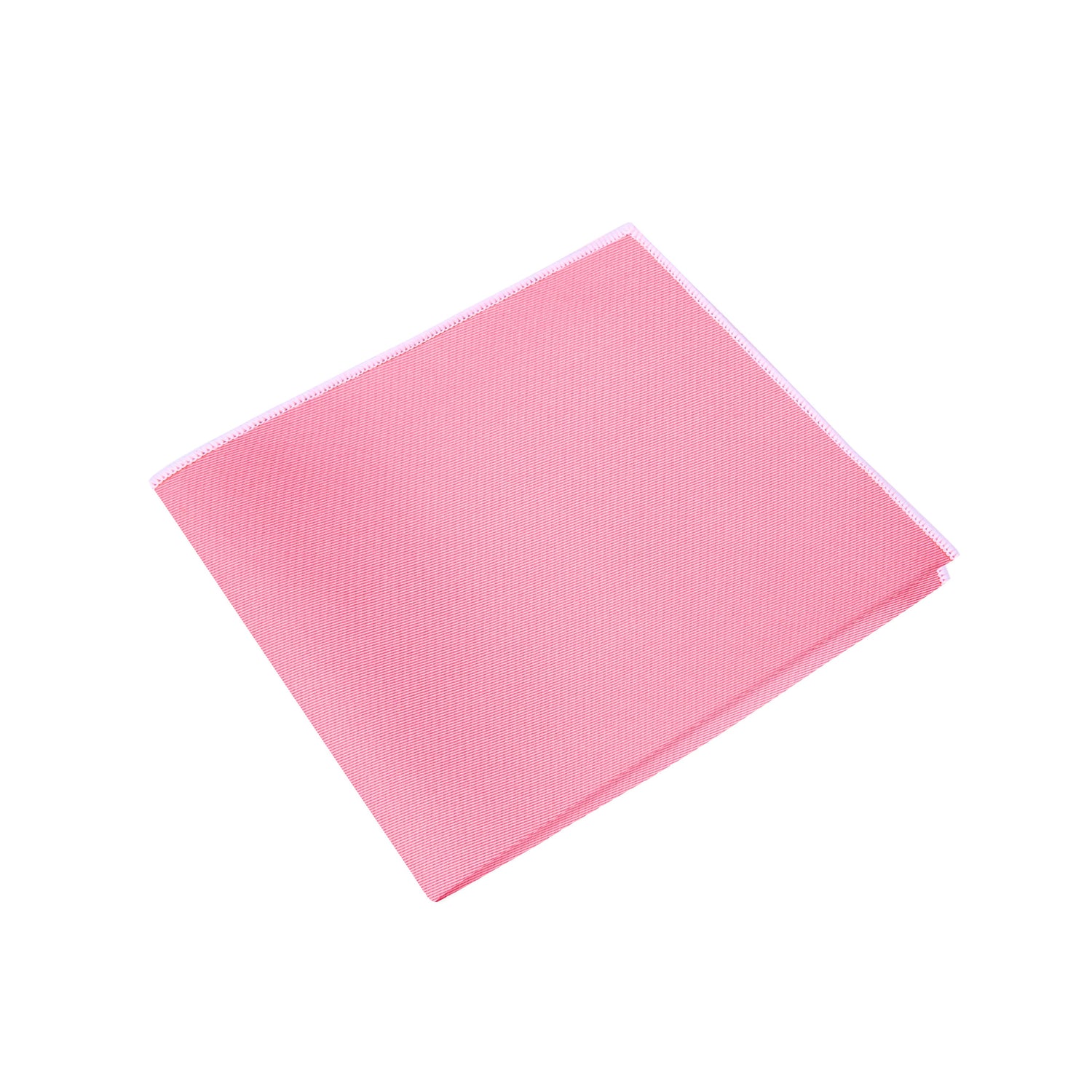 Pink with White Edges Pocket Square