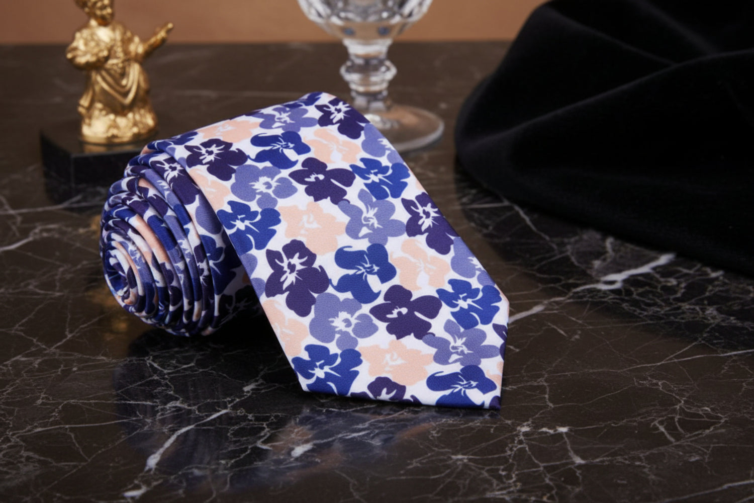 Light Plum Hibiscus Tie