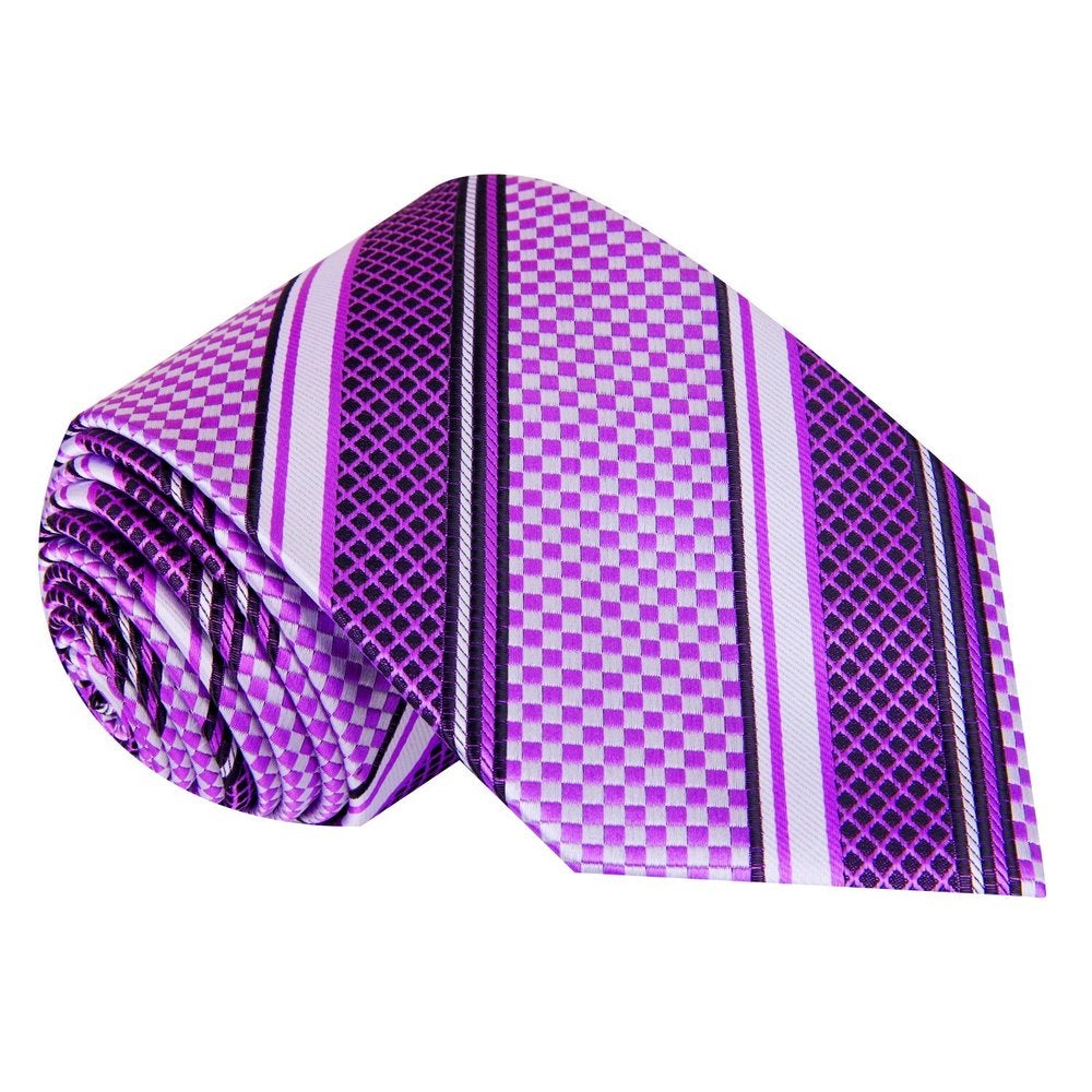 Purple Check tie 