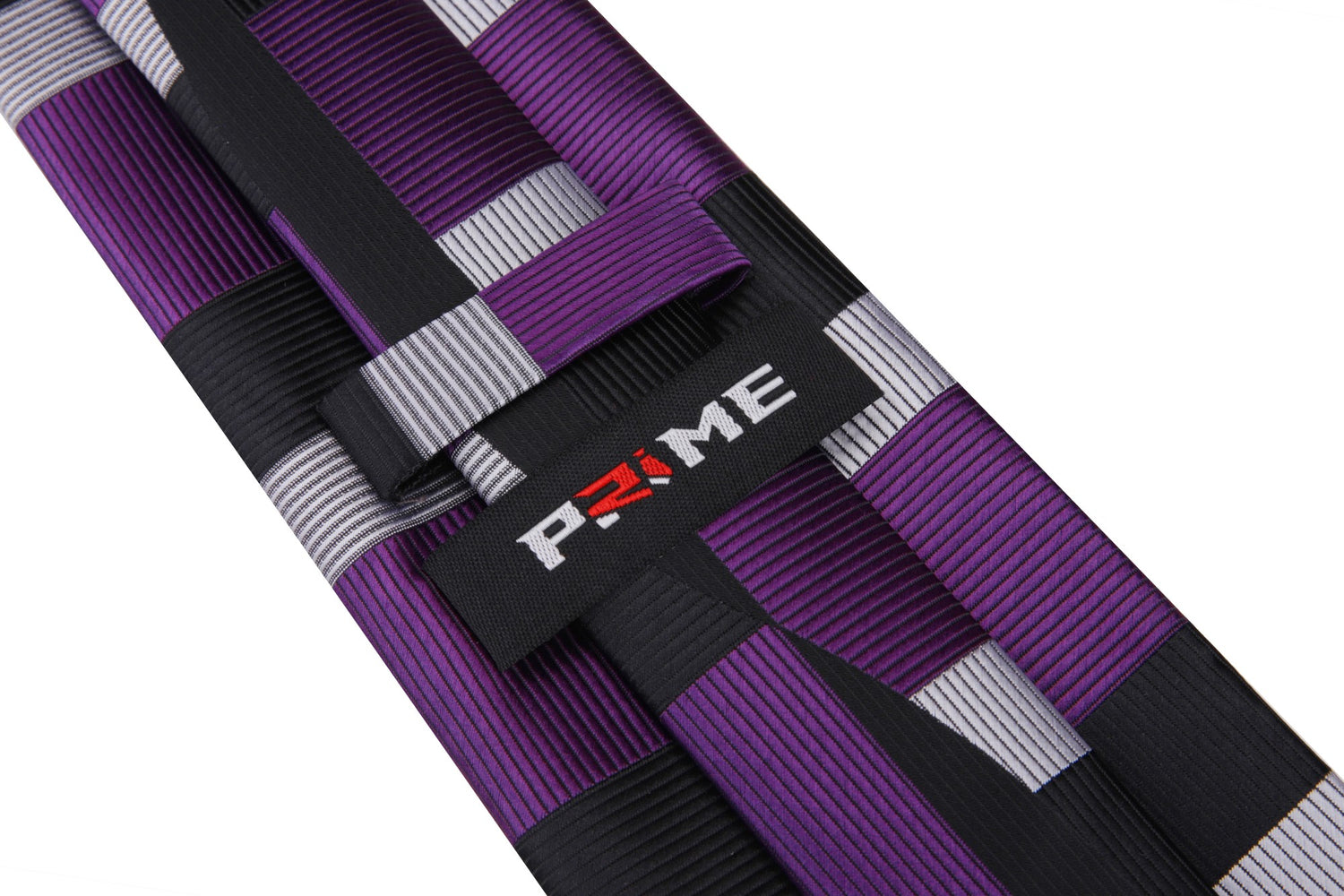 Purple, Black, Silver Abstract Tie Keep
