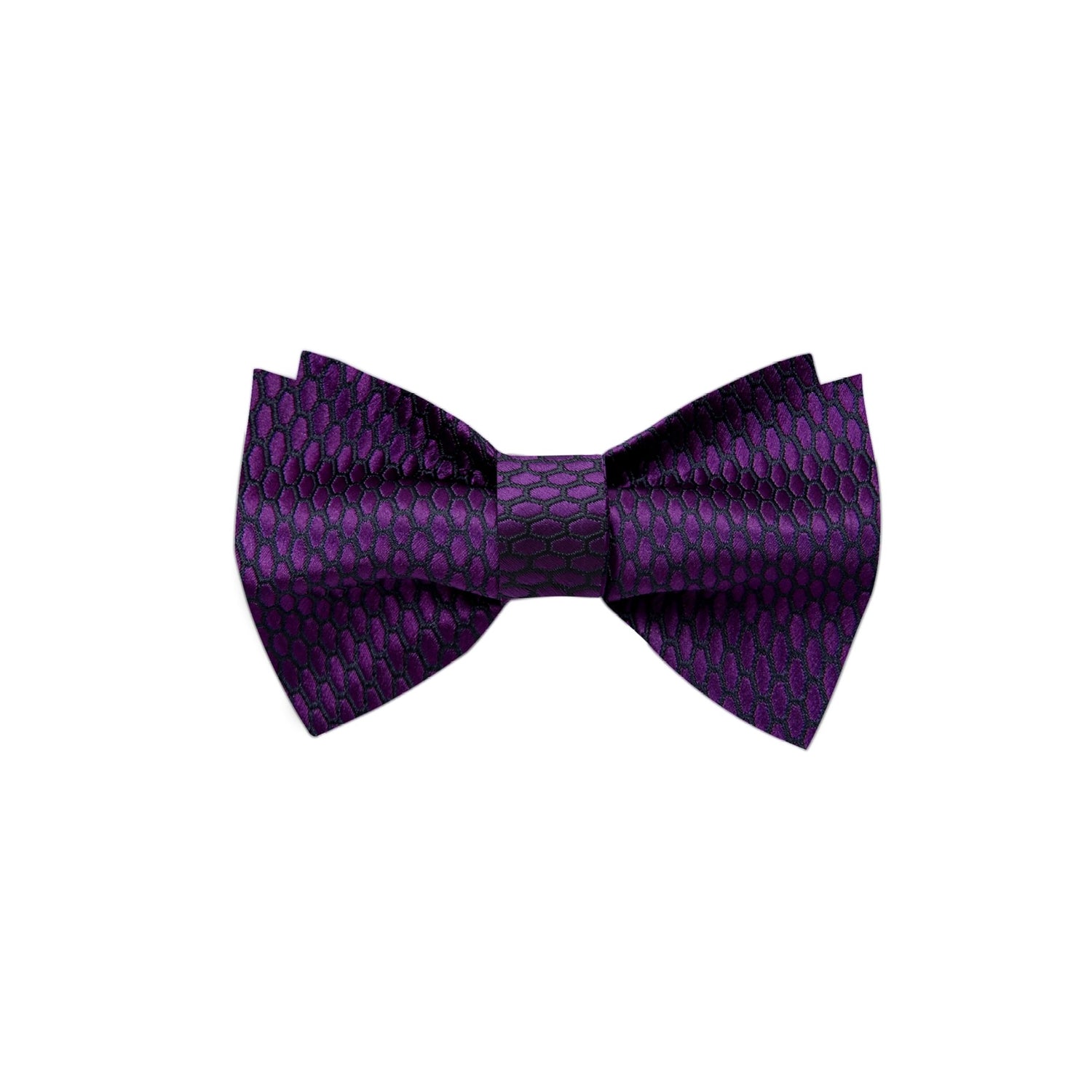 Purple, Black Geometric Bow Tie  