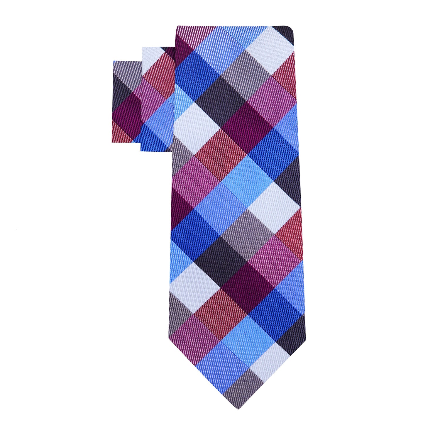 Purple and Blue Plaid Tie 12