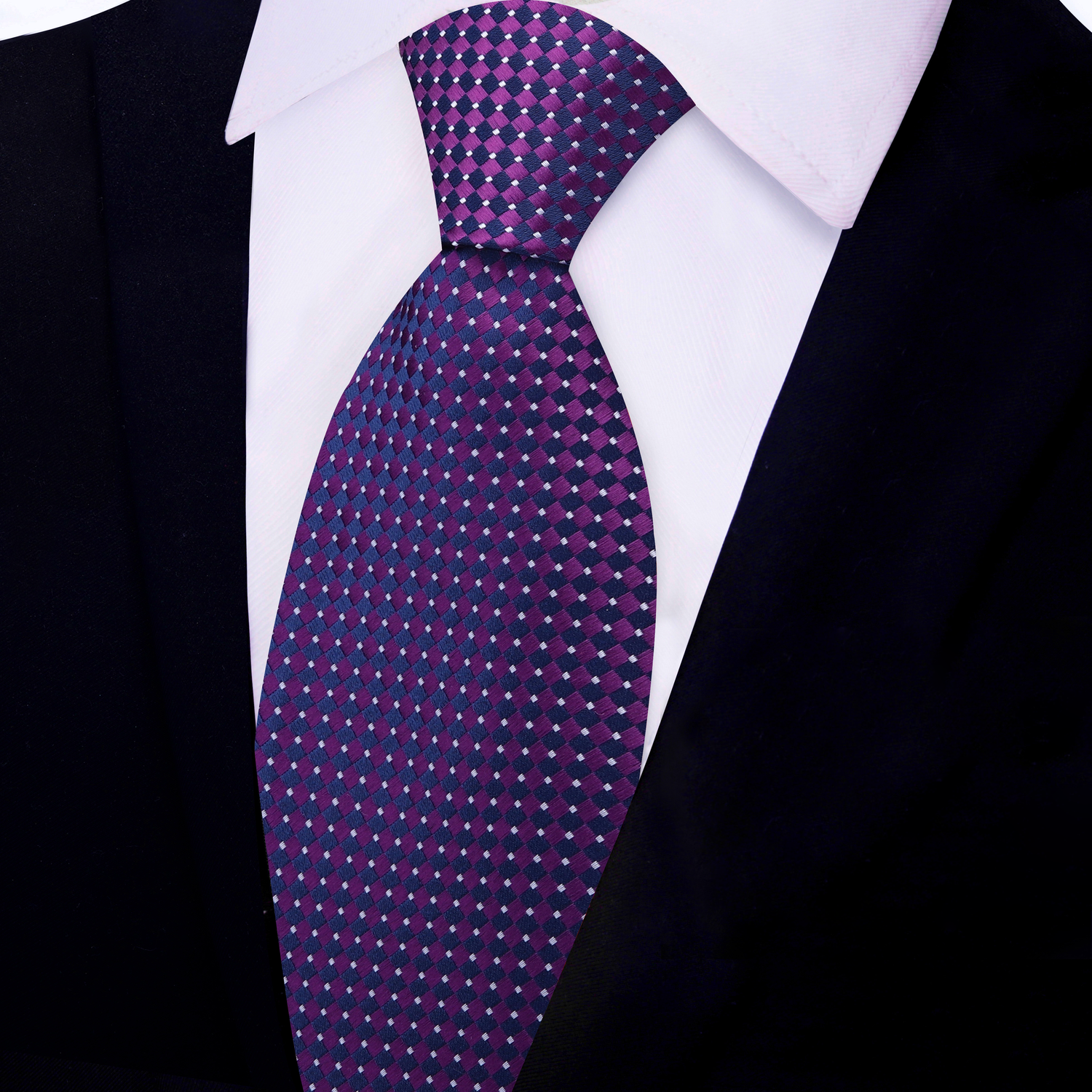 Single Tie: Deep Purple Diamonds Tie