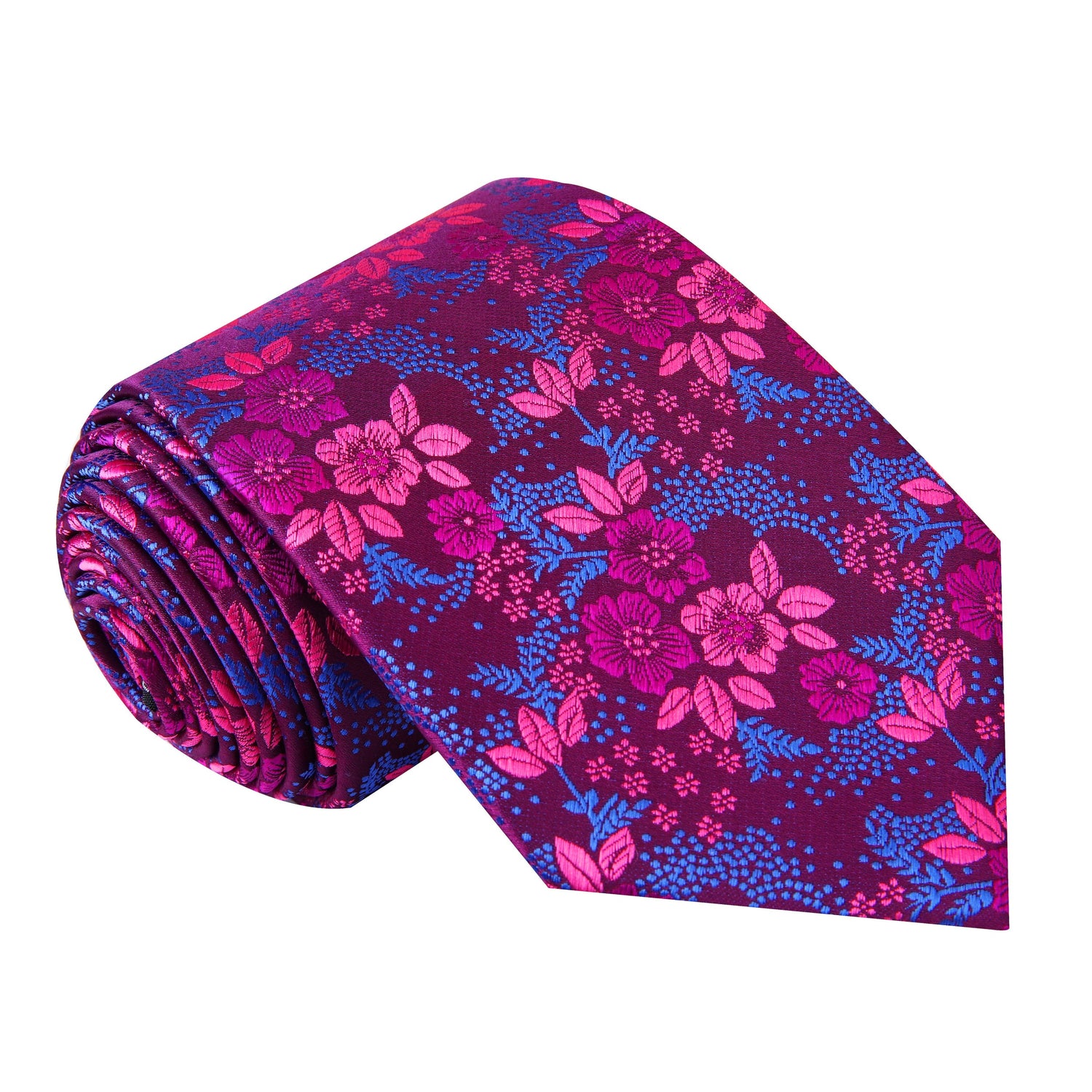 Purple, Pink, Blue Floral Tie 