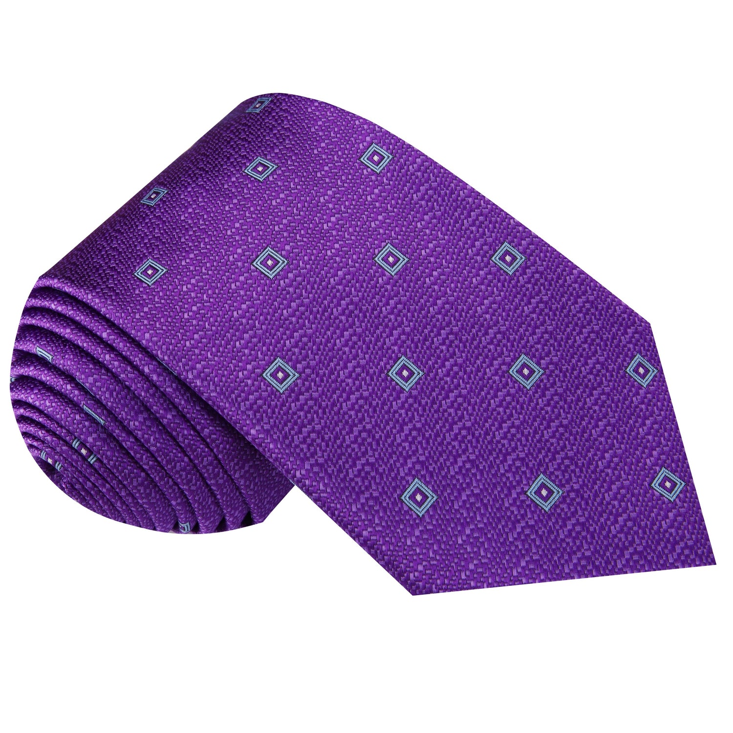 Purple, Light Blue Small Medallions Tie 