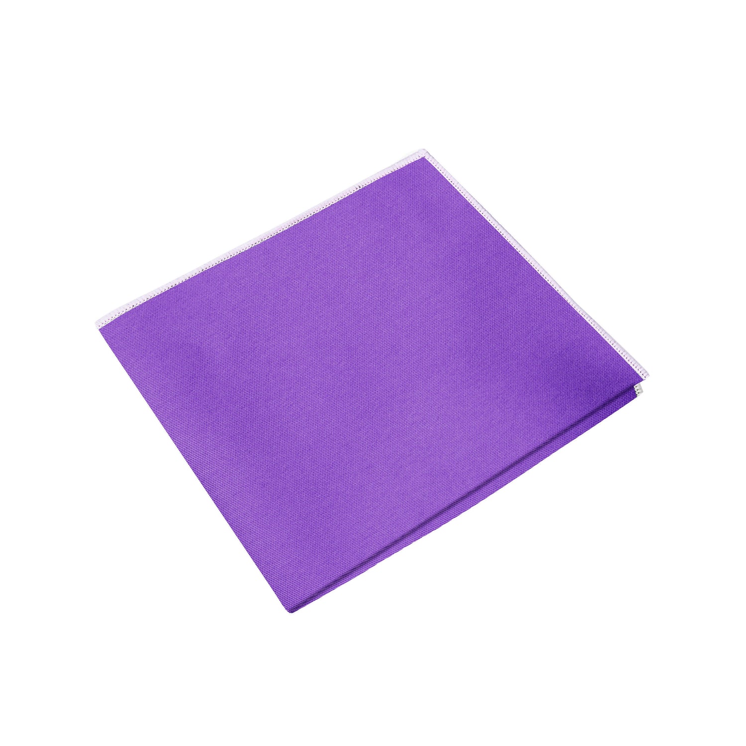 Purple with White Edge Pocket Square