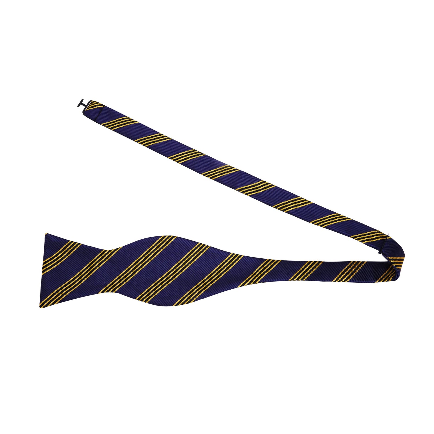 Purple and Yellow Stripe Self Tie Bow Tie