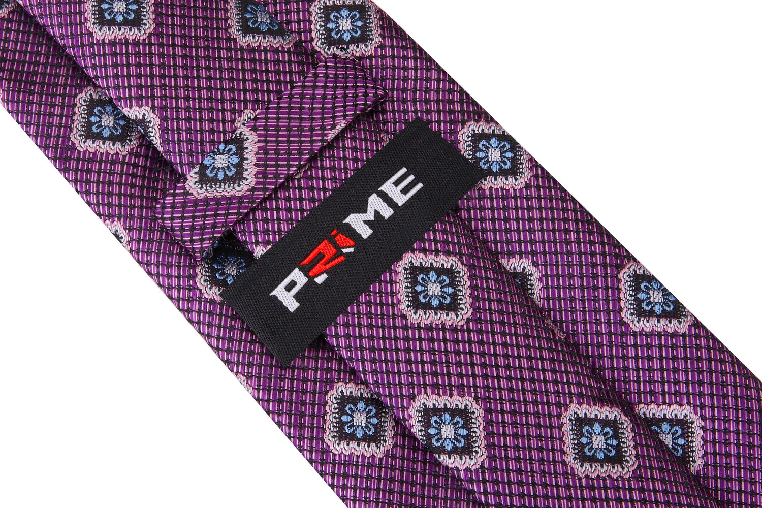 Purple Geometric Medallion Tie Keep