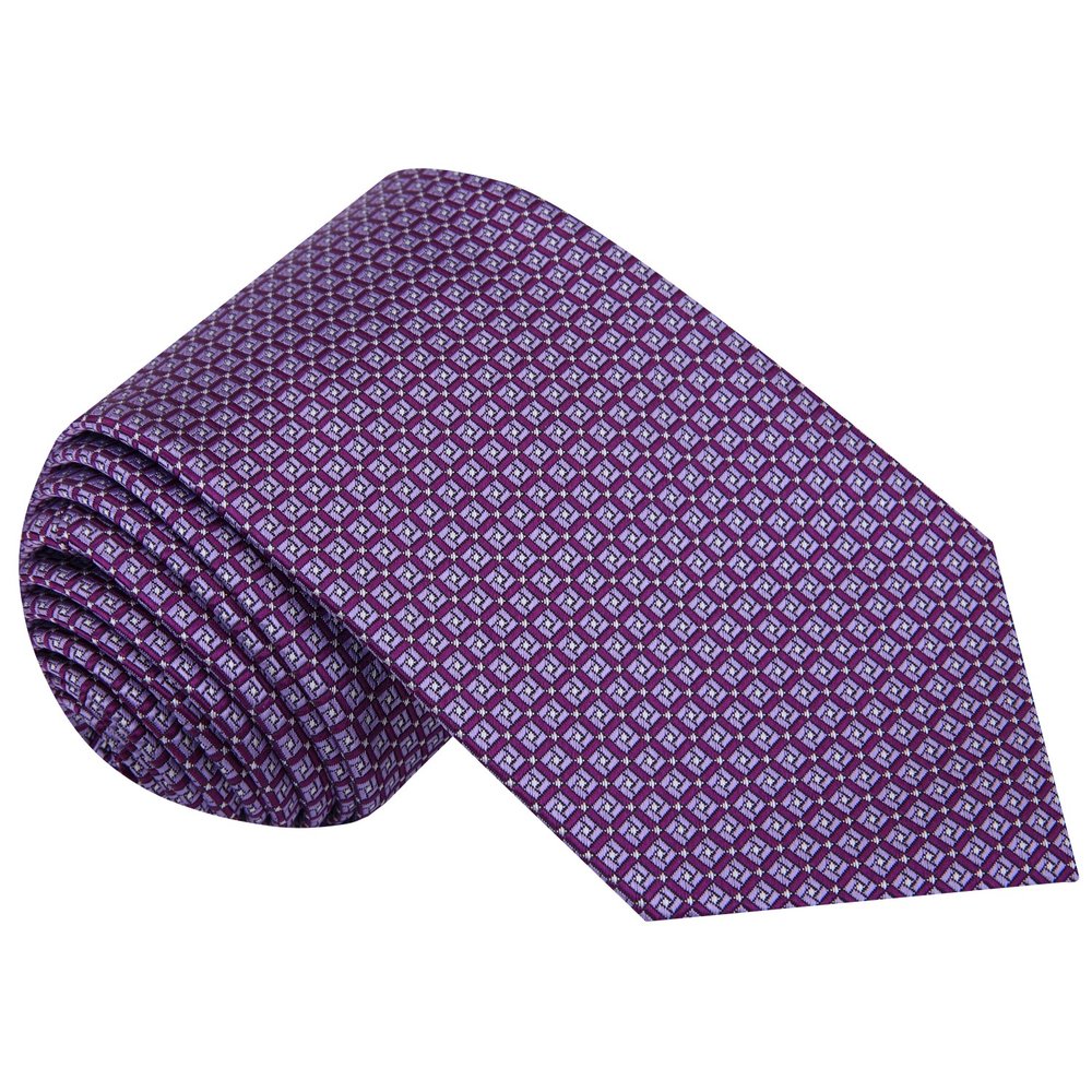 Purple Geometric Tie||Purple