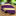 Purple, Yellow Gold Stripe Tie||Purple