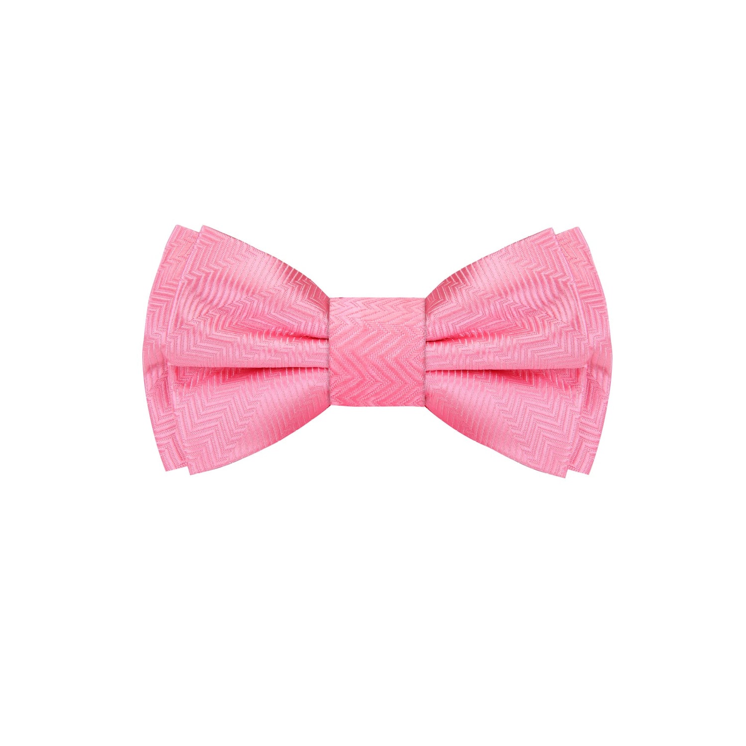 A Light Pink Solid Pattern Self Tie Bow Tie 
