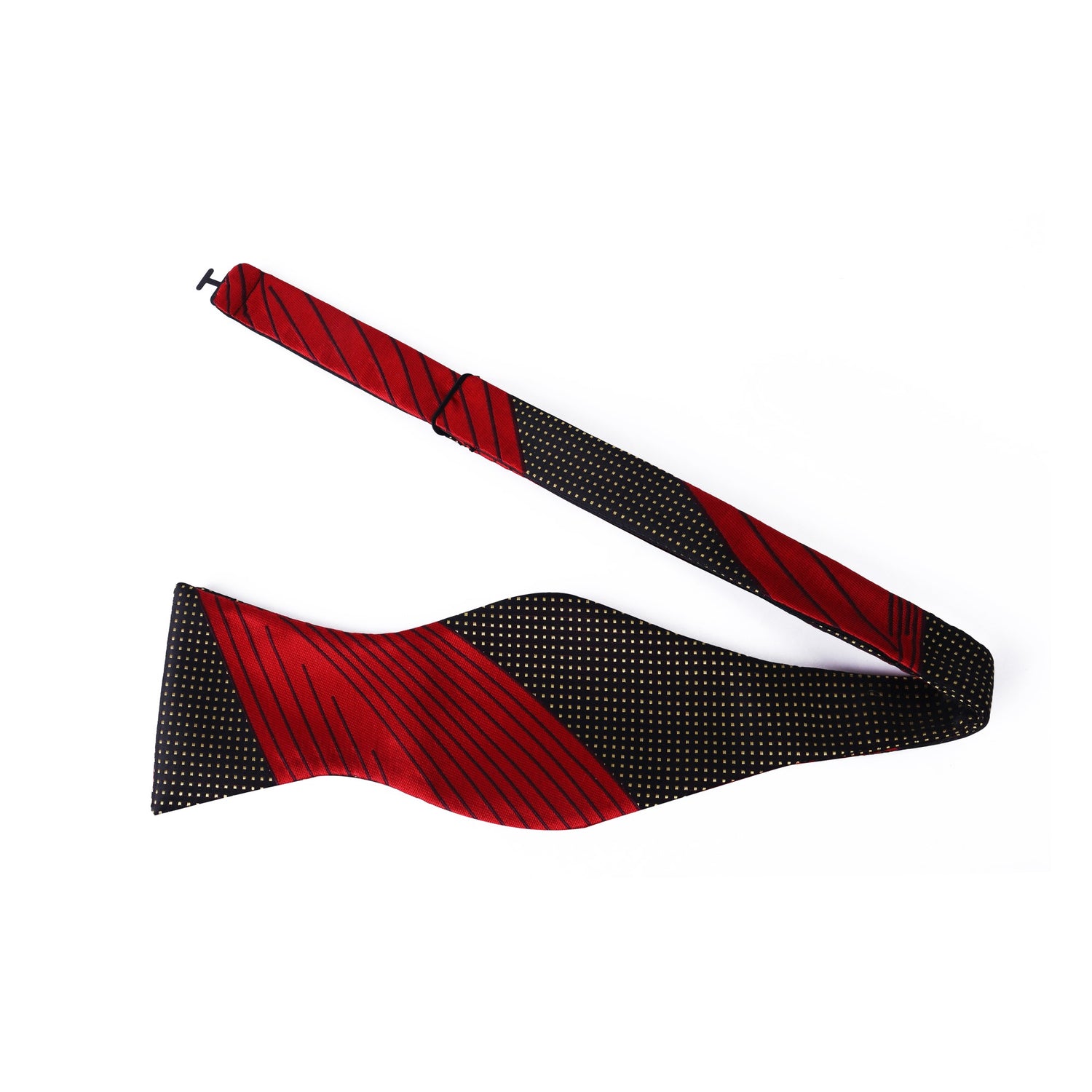 Red and Black Abstract Self Tie Bow Tie