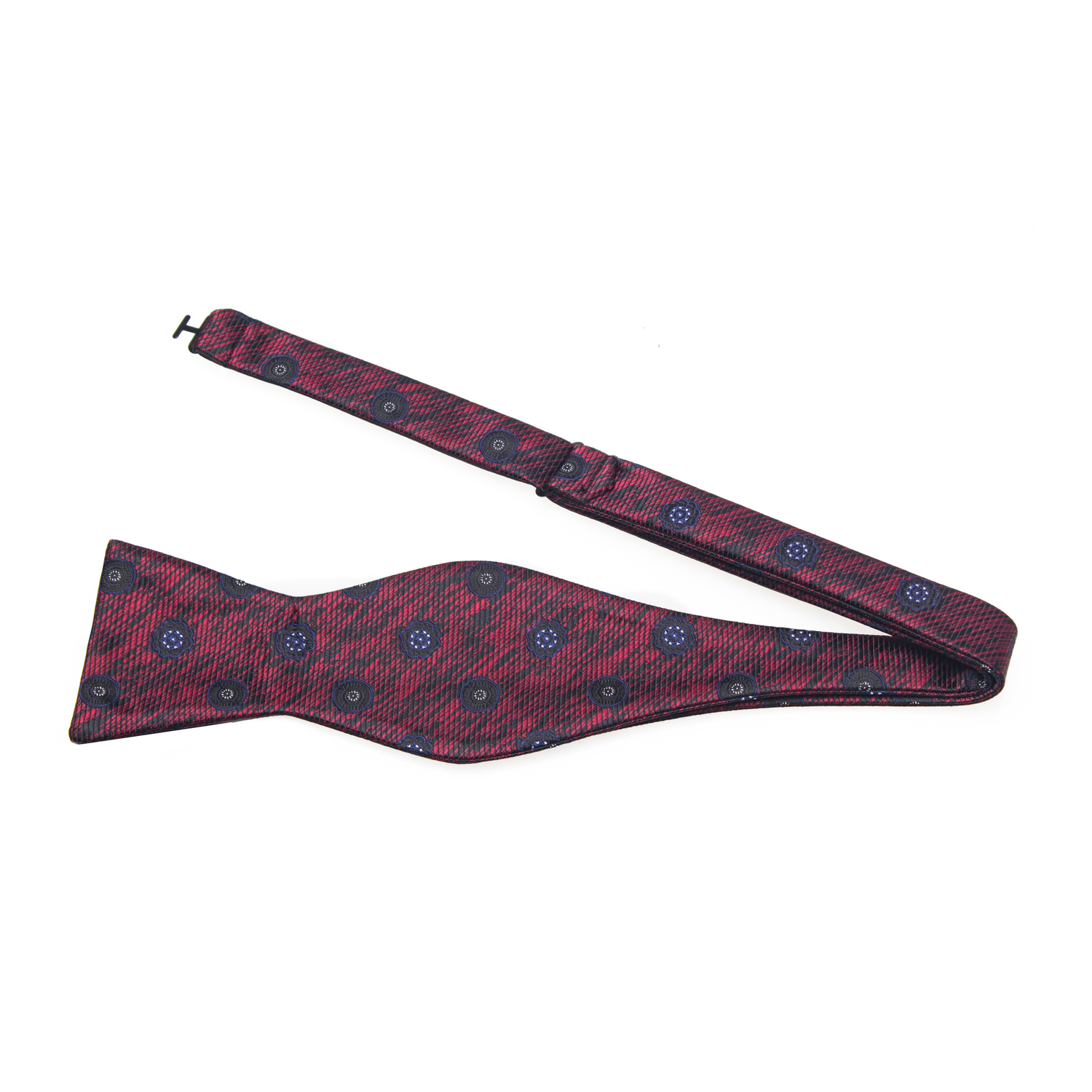 Red, Black Geometric Bow Tie Self Tie