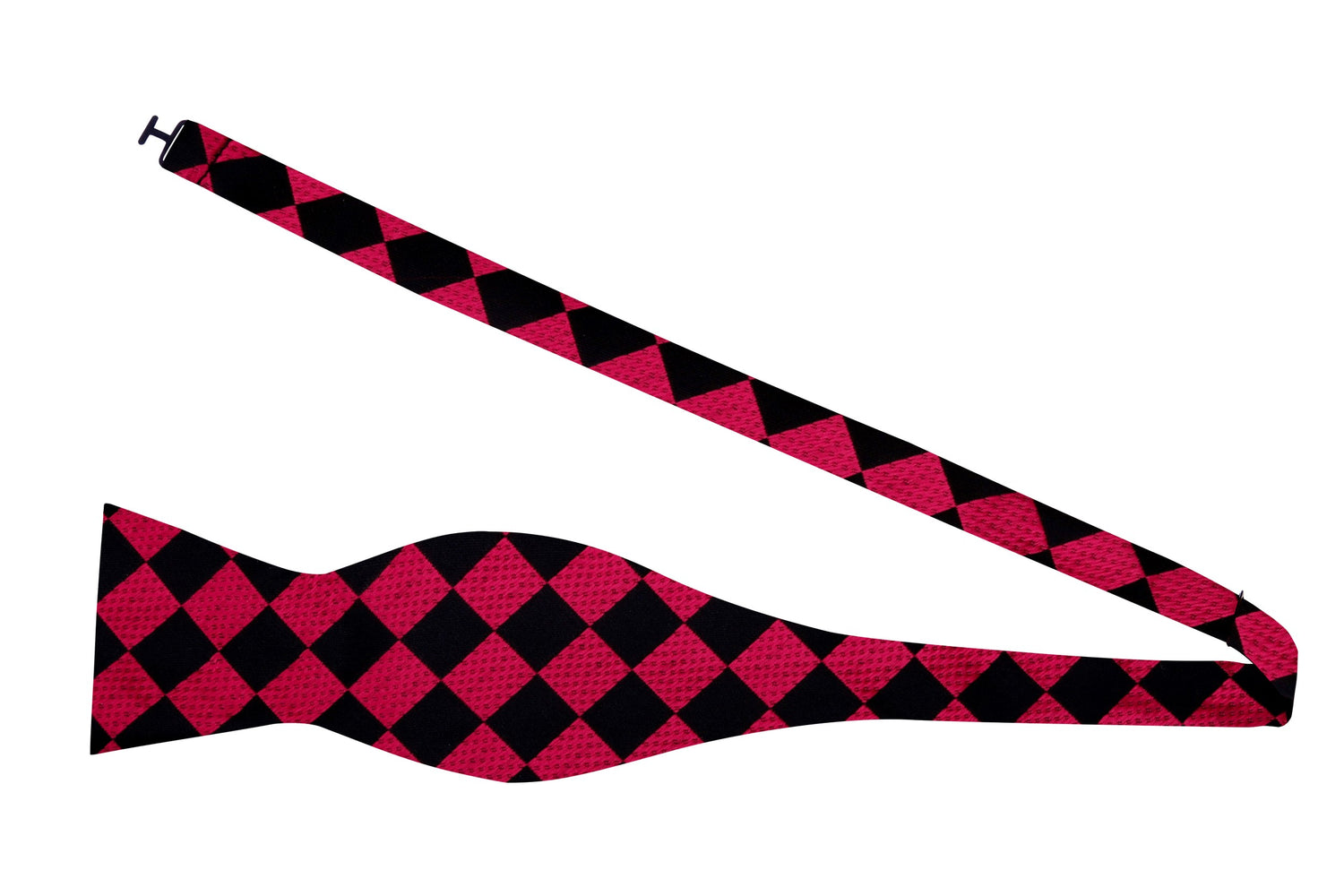 Untied: Black Red Check Bow Tie