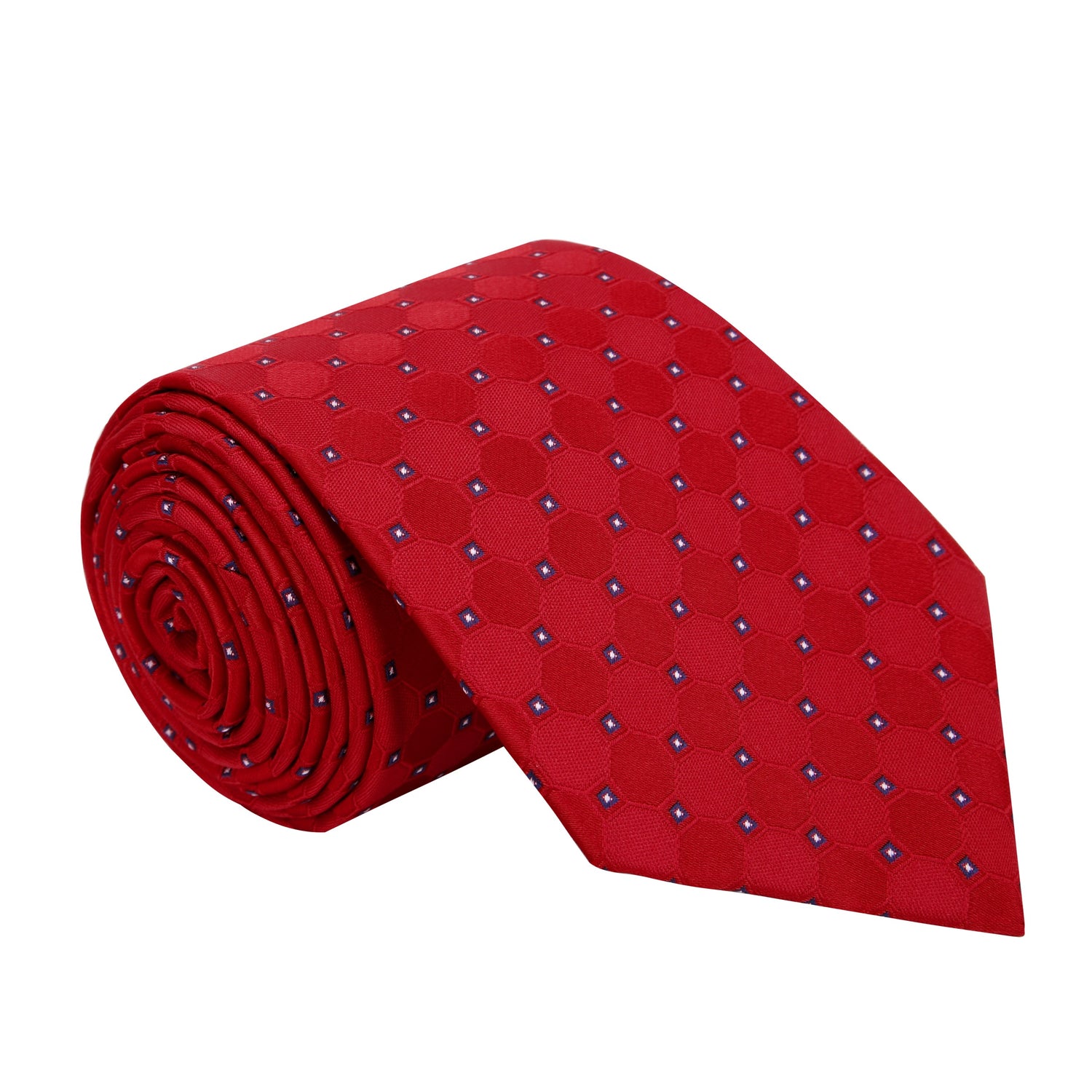 Red, Black Geometric Tie 
