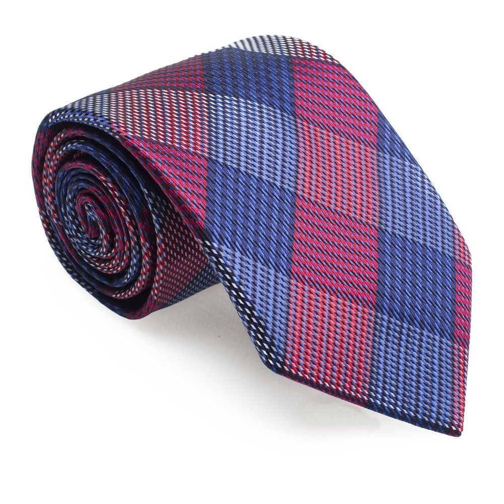 Red and Blue Plaid Tie