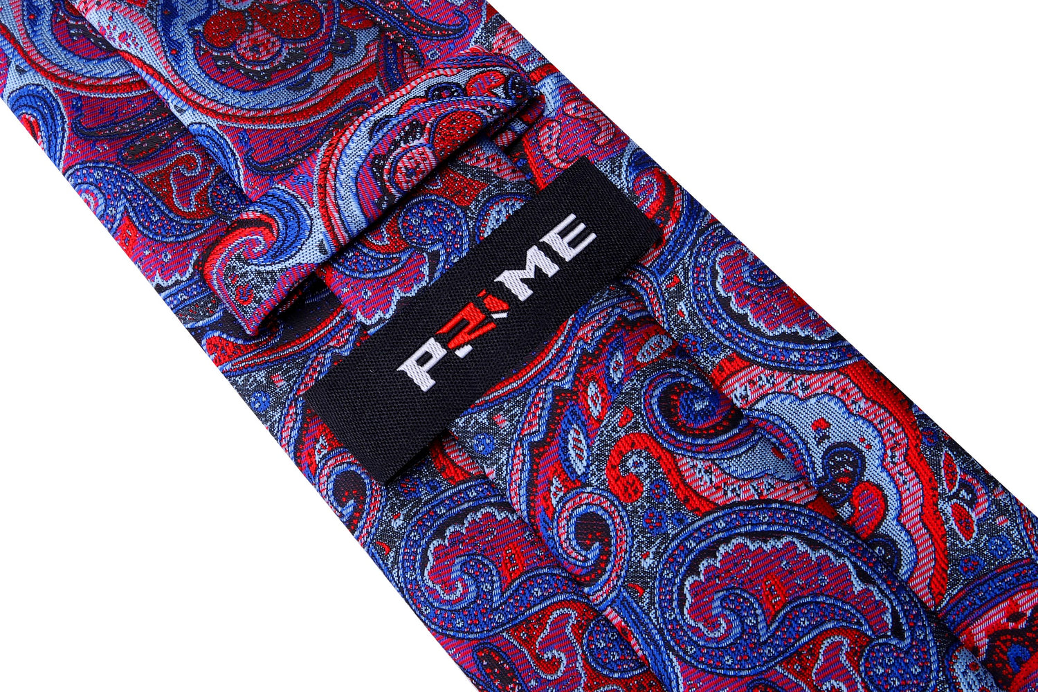 Shades of Red and Blue Intricate Paisley Tie Keep