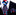 Blue, Red and Black Abstract Tie and Square