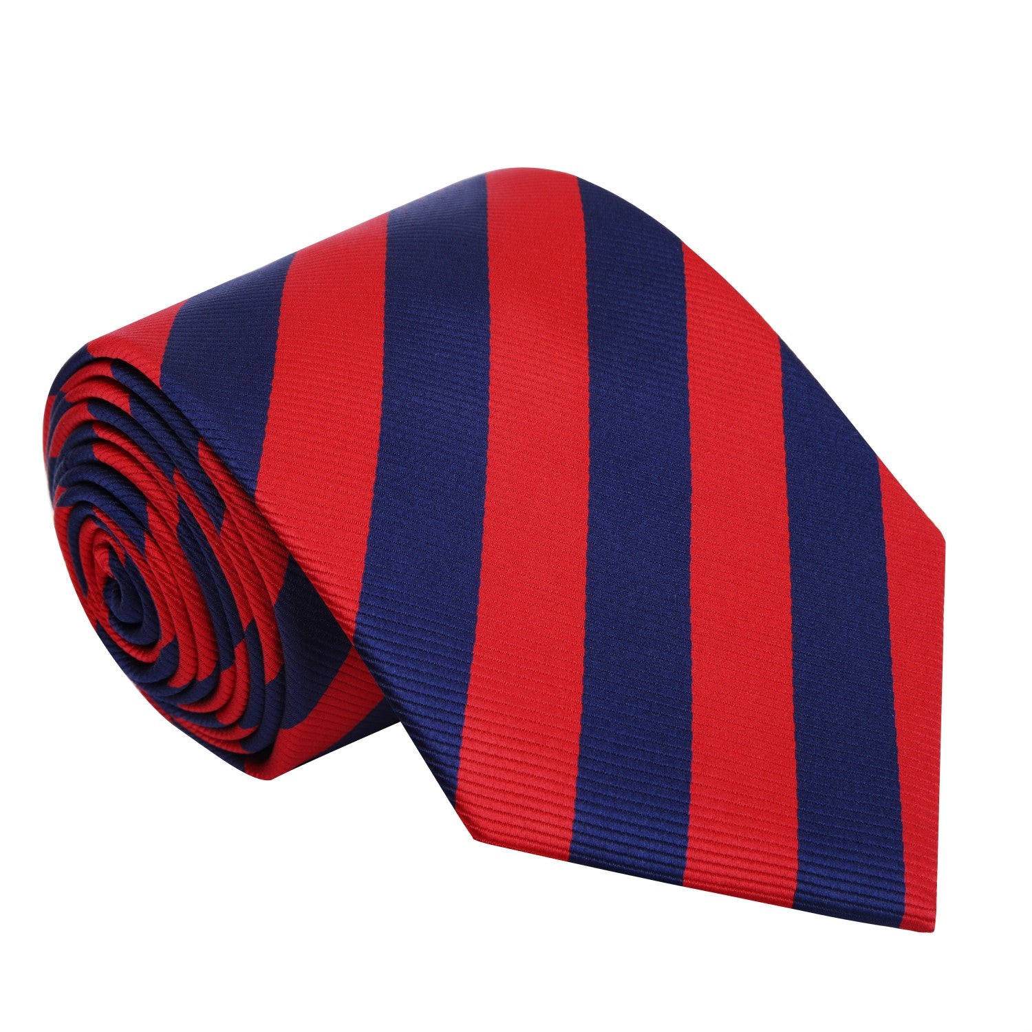 Red and Blue Block Stripe Tie